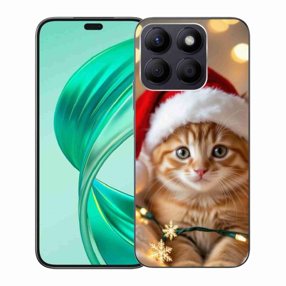 Gélový kryt mmCase na Honor X8b - vianočné mačiatko