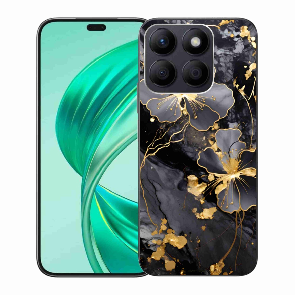 Gélový kryt mmCase na Honor X8b - zlaté kvety