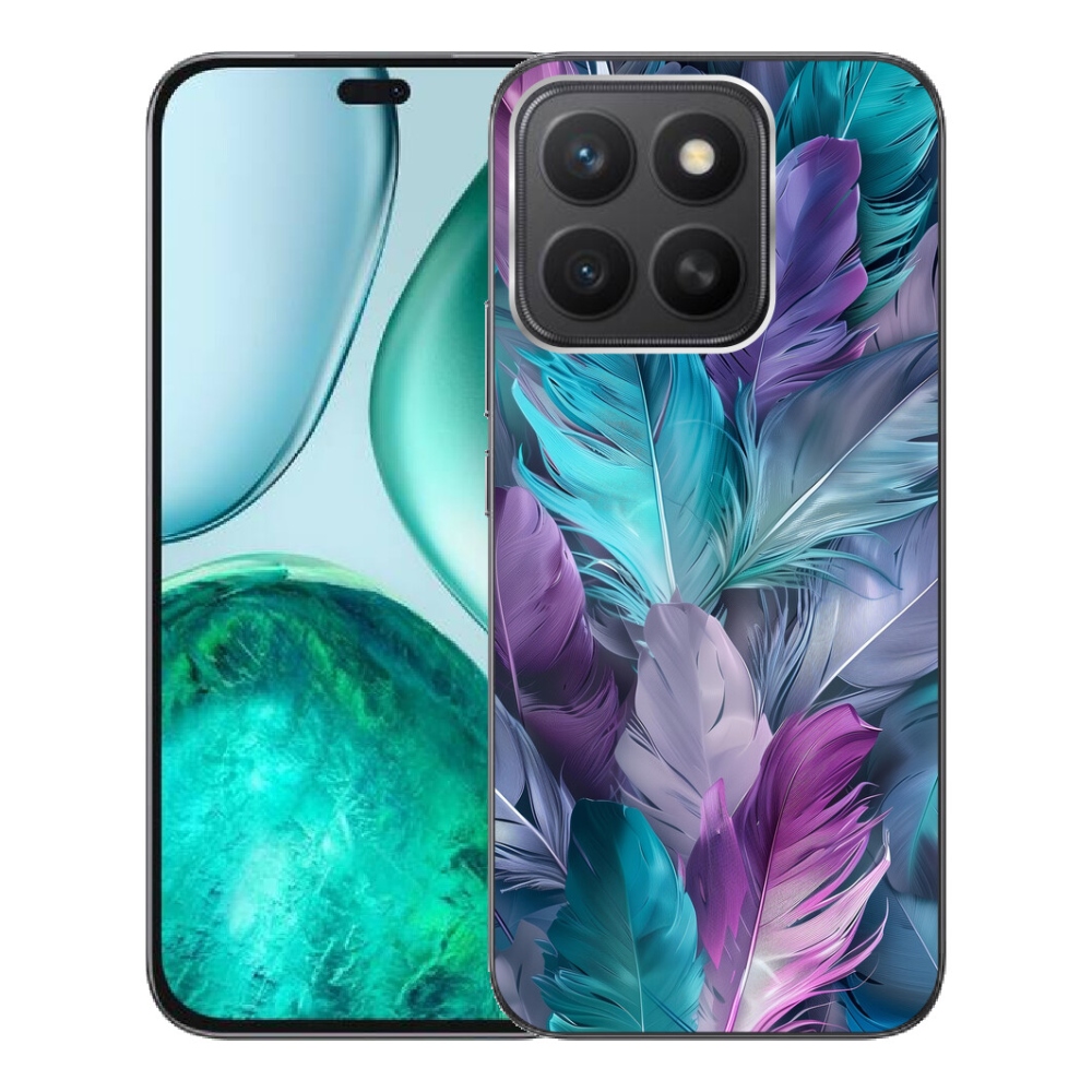 Gélový kryt mmCase na Honor X8c - farebné perie 2