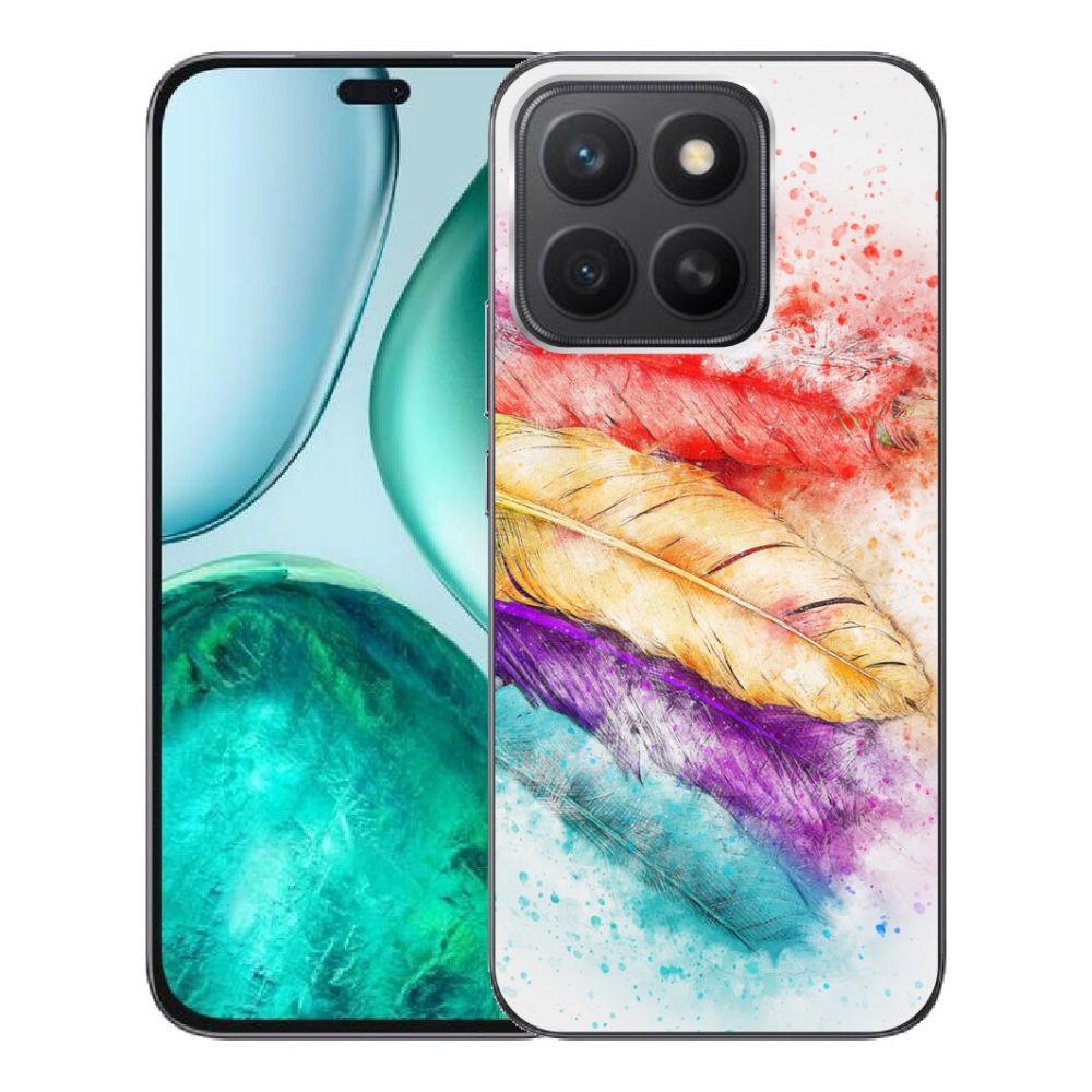 Gélový kryt mmCase na Honor X8c - farebné perie