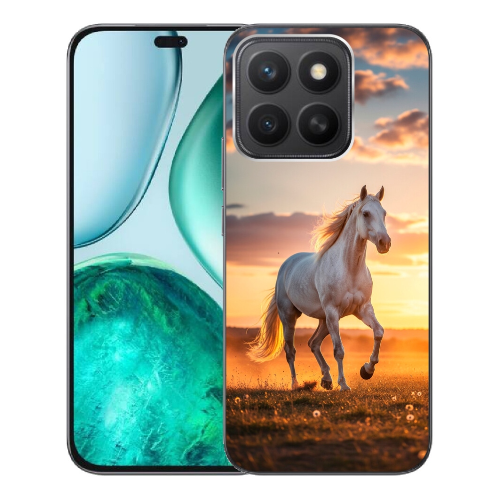 Gélový kryt mmCase na Honor X8c - bežiaci biely kôň 2