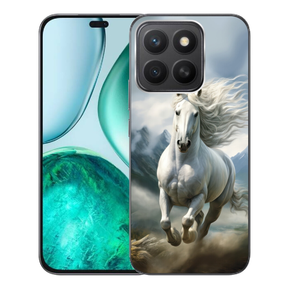 Gélový kryt mmCase na Honor X8c - bežiaci biely kôň 3