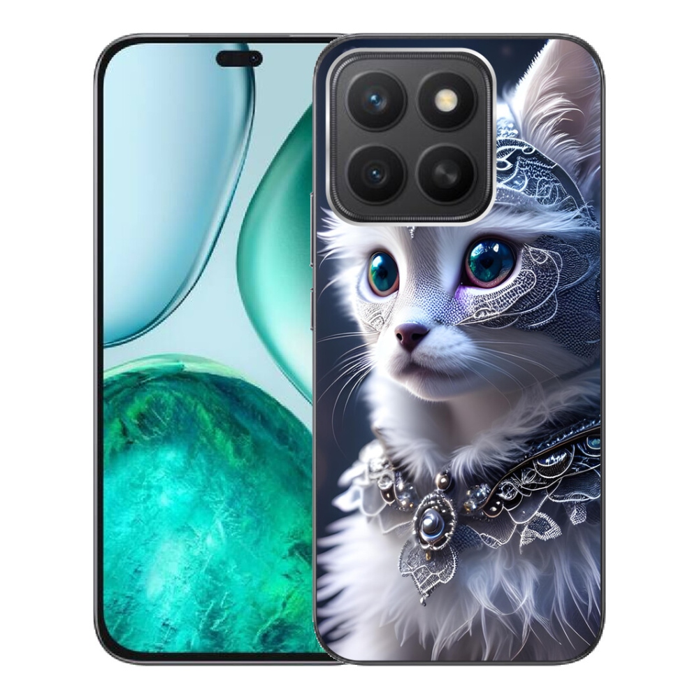 Gélový kryt mmCase na Honor X8c - biela mačka