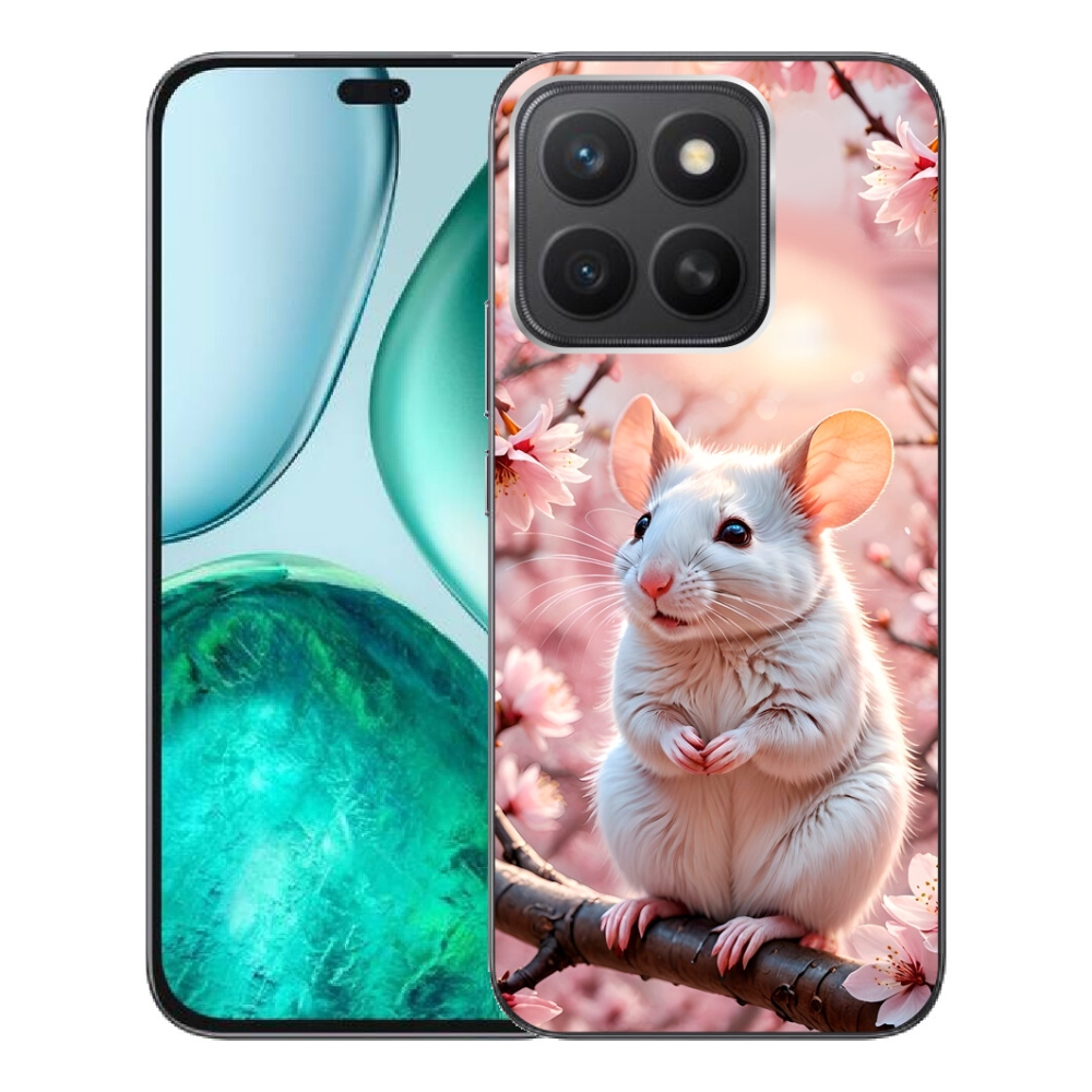 Gélový kryt mmCase na Honor X8c - biela myš na vetve