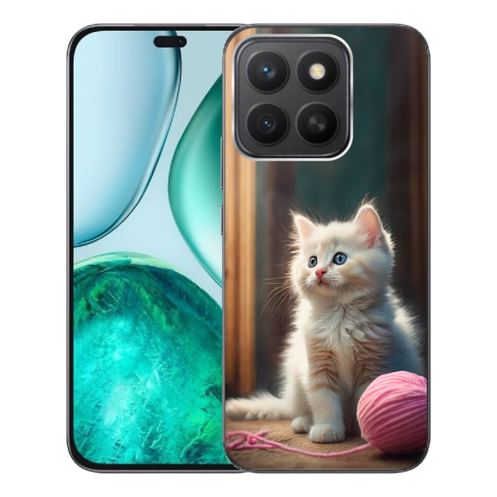 Gélový kryt mmCase na Honor X8c - biele mačiatko 2