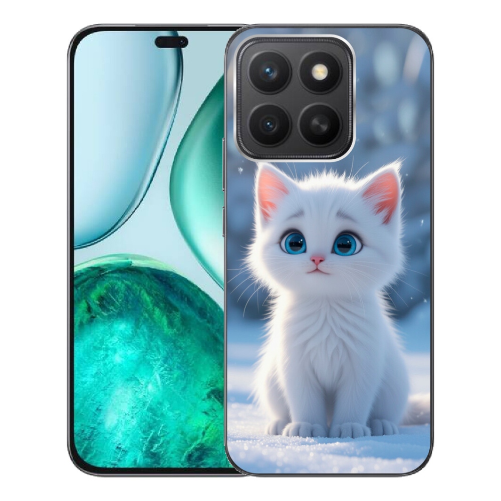 Gélový kryt mmCase na Honor X8c - biele mačiatko 3