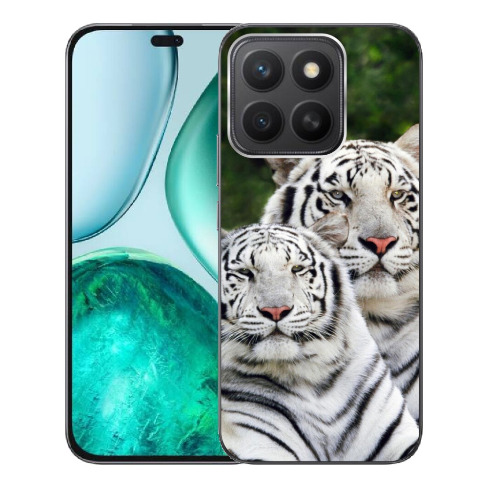 Gélový kryt mmCase na Honor X8c - bieli tigre