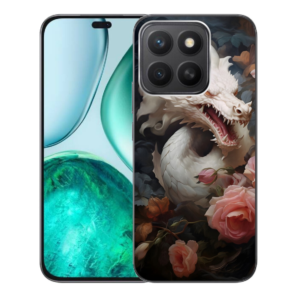 Gélový kryt mmCase na Honor X8c - biely drak
