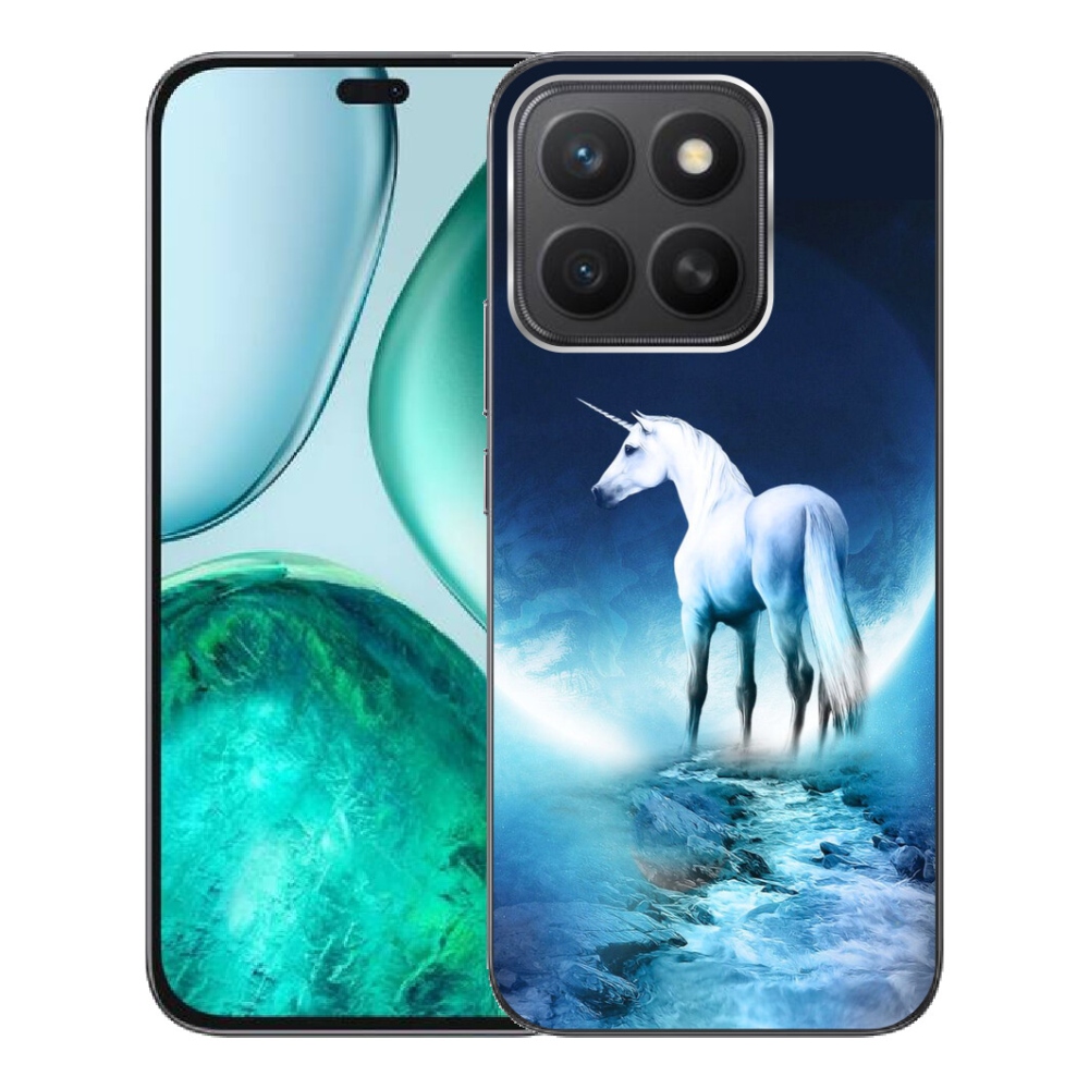 Gélový kryt mmCase na Honor X8c - biely jednorožec