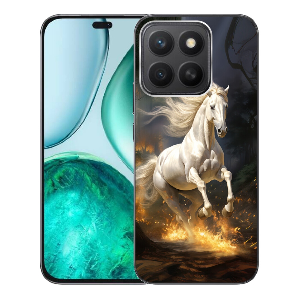 Gélový kryt mmCase na Honor X8c - biely kôň 2
