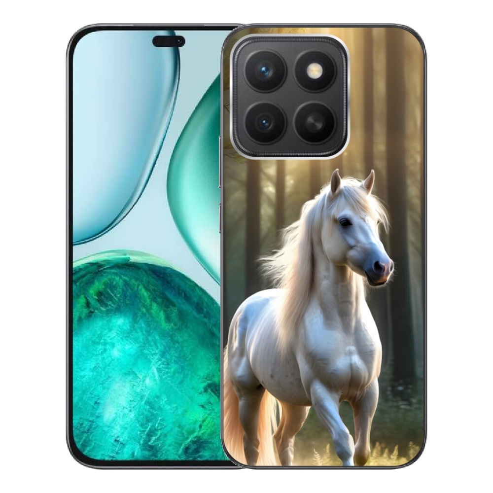 Gélový kryt mmCase na Honor X8c - biely kôň 3