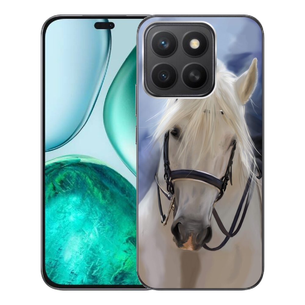 Gélový kryt mmCase na Honor X8c - biely kôň