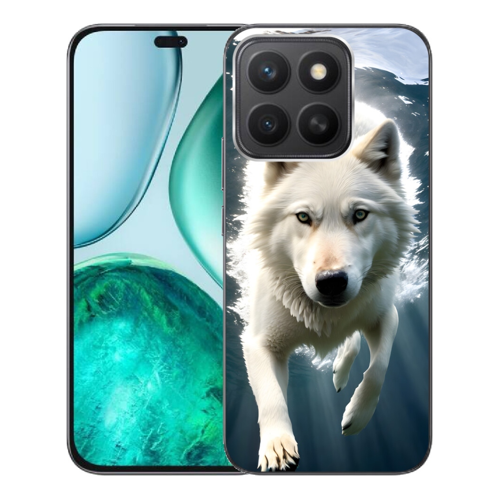 Gélový kryt mmCase na Honor X8c - biely vlk