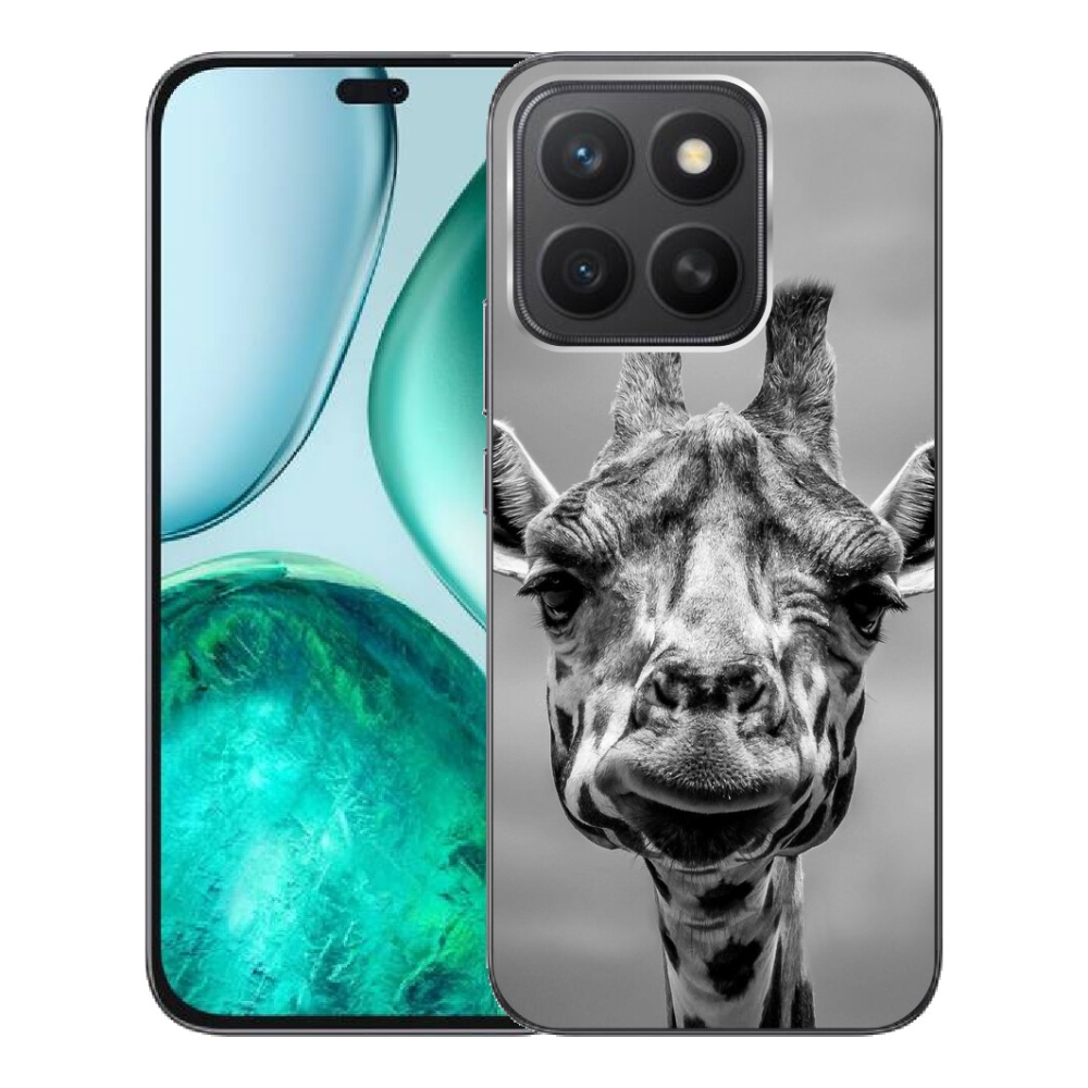 Gélový kryt mmCase na Honor X8c - čiernobiela žirafa