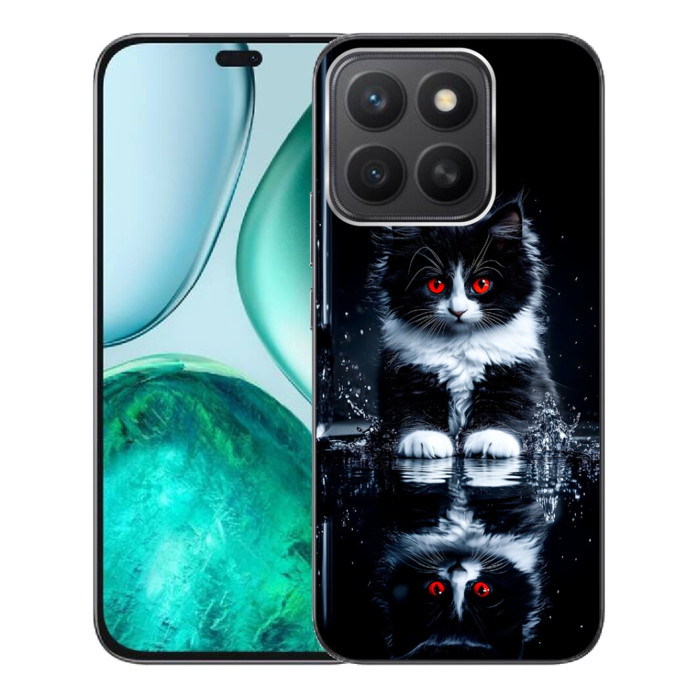 Gélový kryt mmCase na Honor X8c - čiernobiele mačiatko