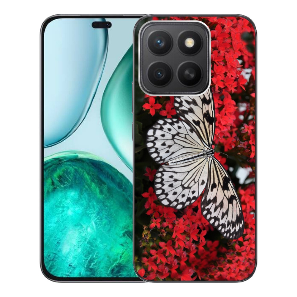 Gélový kryt mmCase na Honor X8c - čiernobiely motýľ 1
