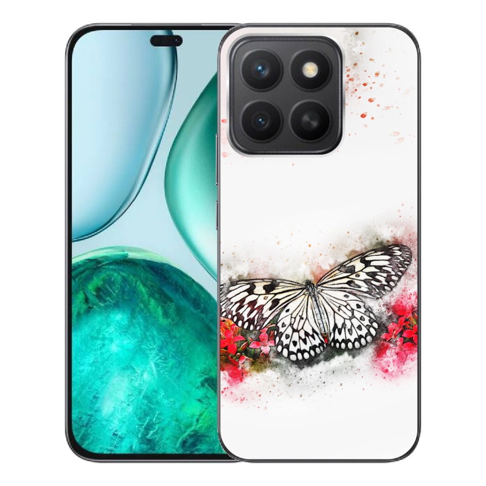 Gélový kryt mmCase na Honor X8c - čiernobiely motýľ