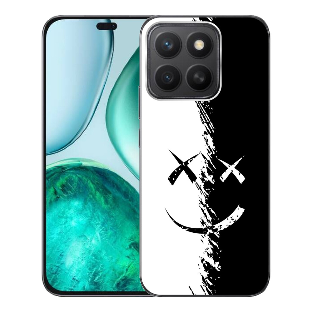 Gélový kryt mmCase na Honor X8c - čiernobiely smajlík