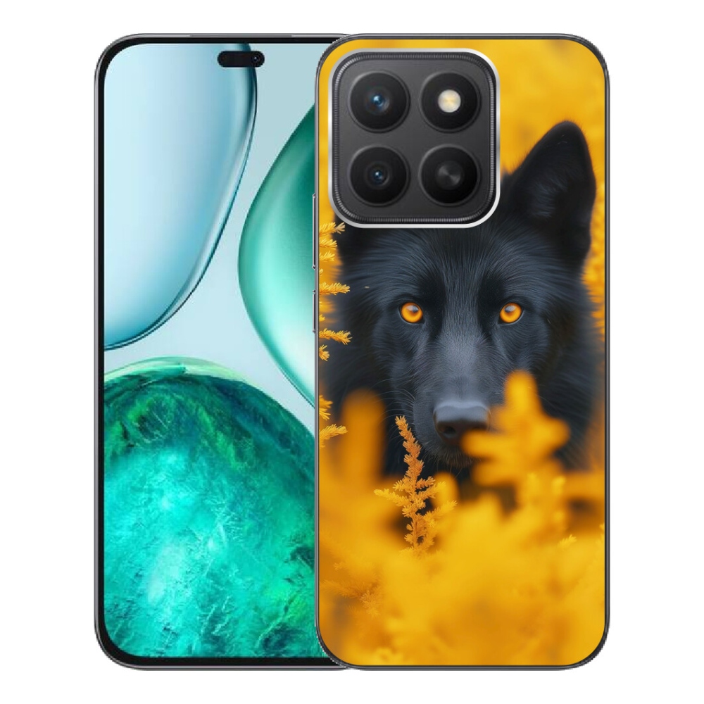 Gélový kryt mmCase na Honor X8c - čierny vlk 2