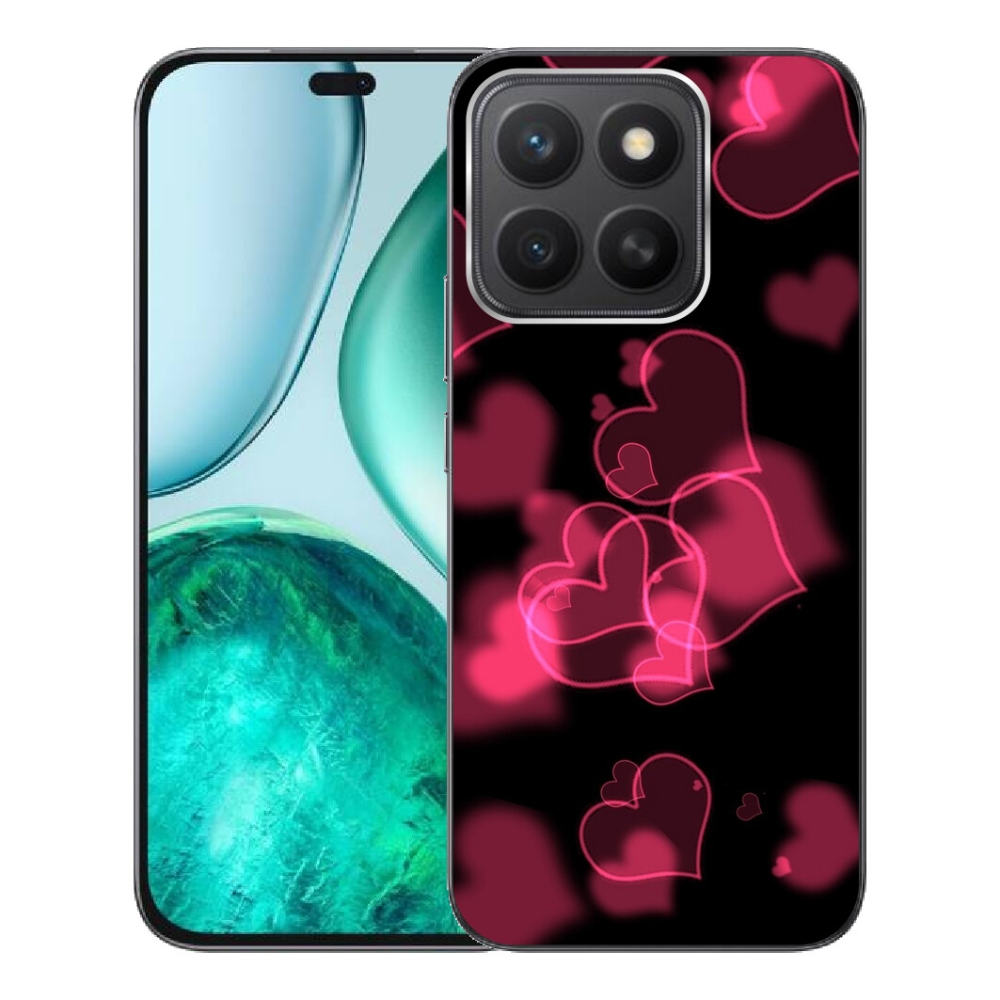 Gélový kryt mmCase na Honor X8c - červená srdiečka