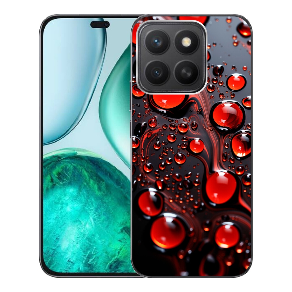 Gélový kryt mmCase na Honor X8c - červené kvapky 2
