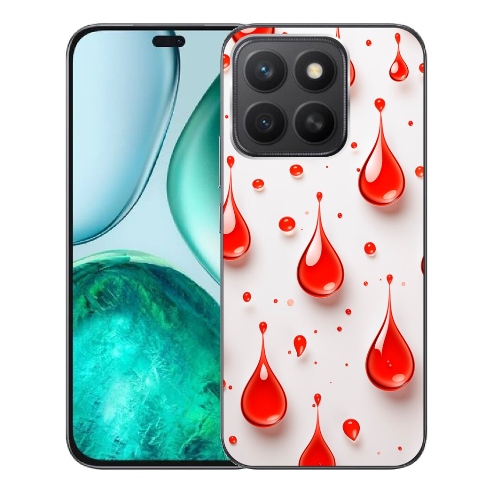 Gélový kryt mmCase na Honor X8c - červené kvapky