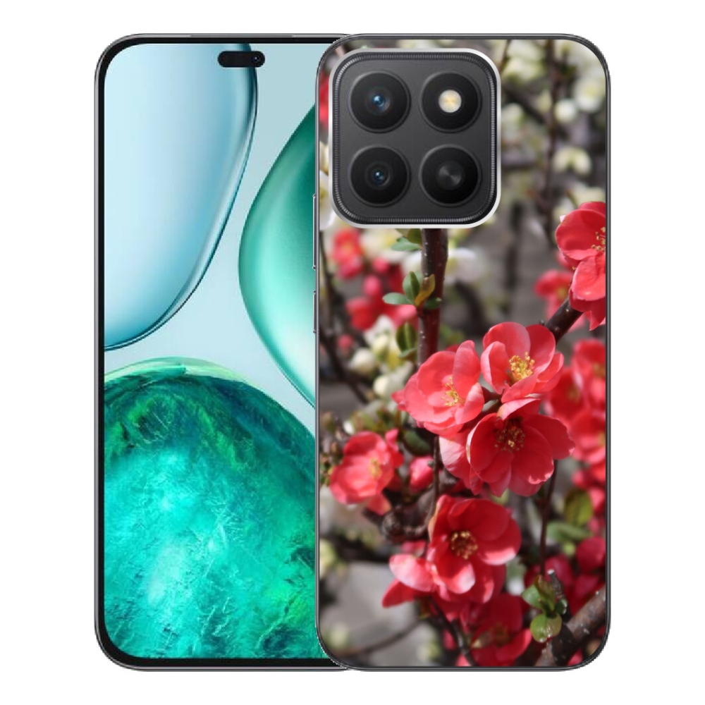 Gélový kryt mmCase na Honor X8c - červené kvety