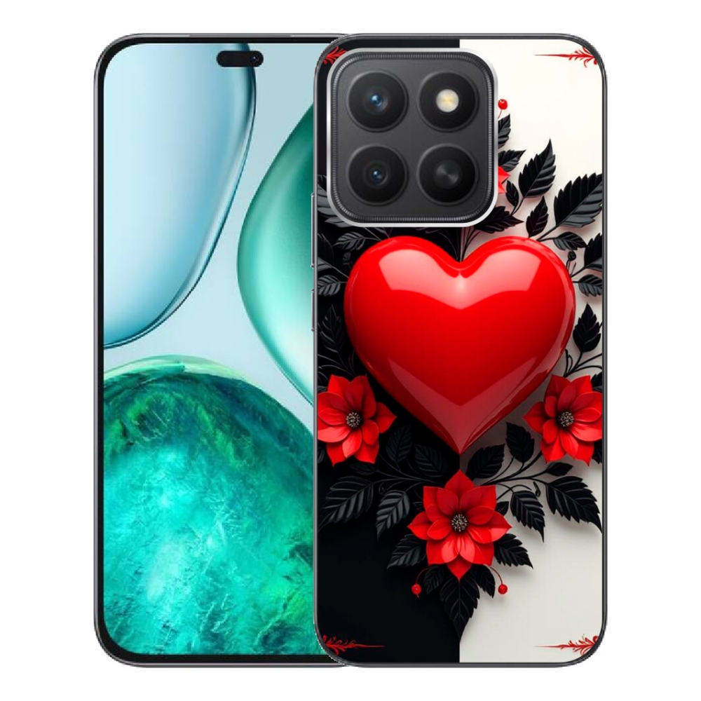 Gélový kryt mmCase na Honor X8c - červené srdce