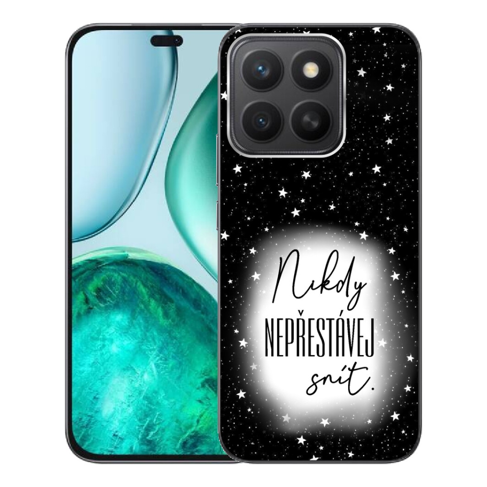 Gélový kryt mmCase na Honor X8c - citát 1 bieločierne pozadie
