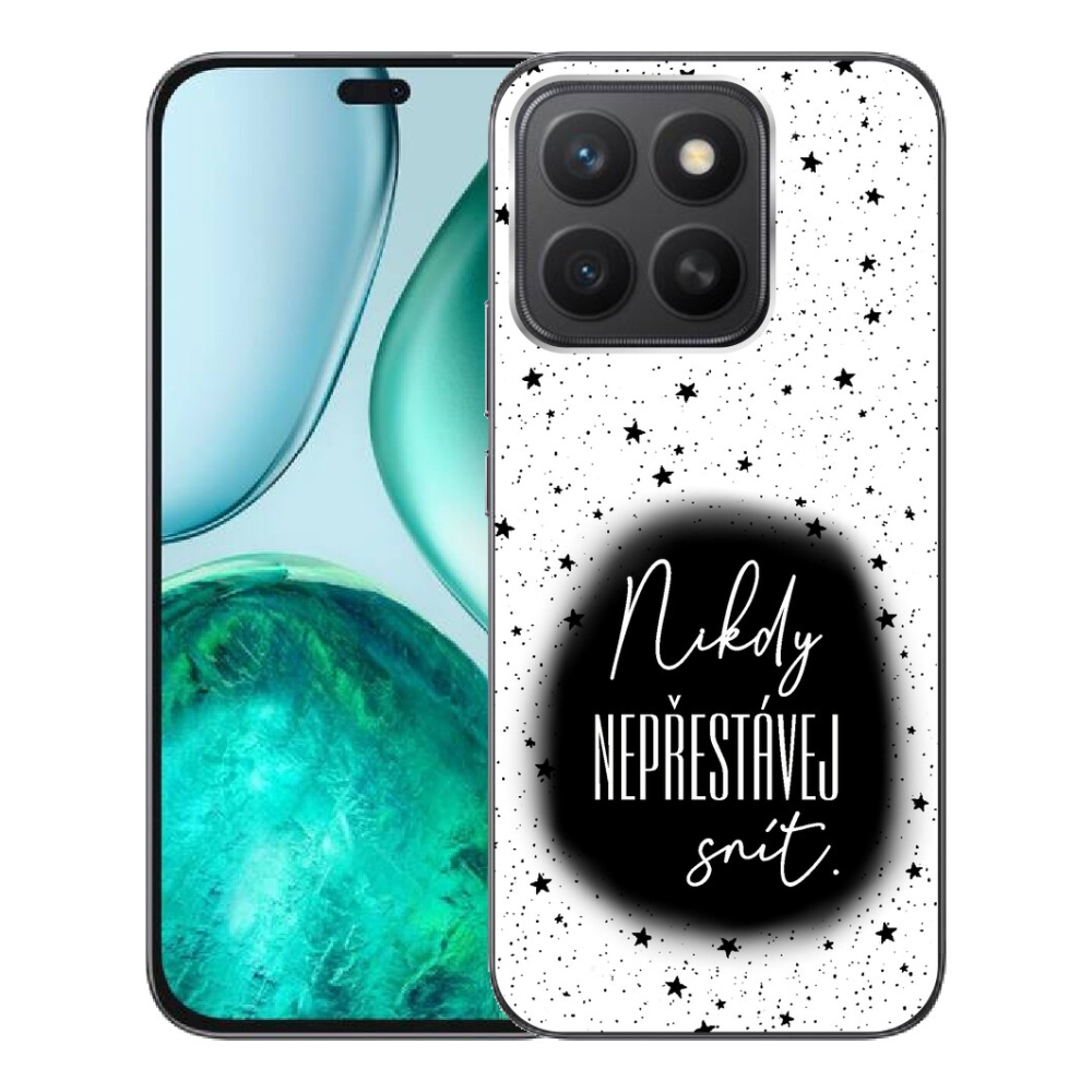 Gélový kryt mmCase na Honor X8c - citát 1 čiernobiele pozadie