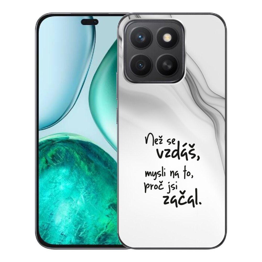Gélový kryt mmCase na Honor X8c - citát 2 biele pozadie