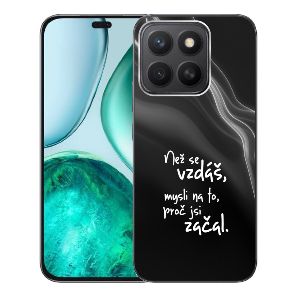 Gélový kryt mmCase na Honor X8c - citát 2 čierne pozadie