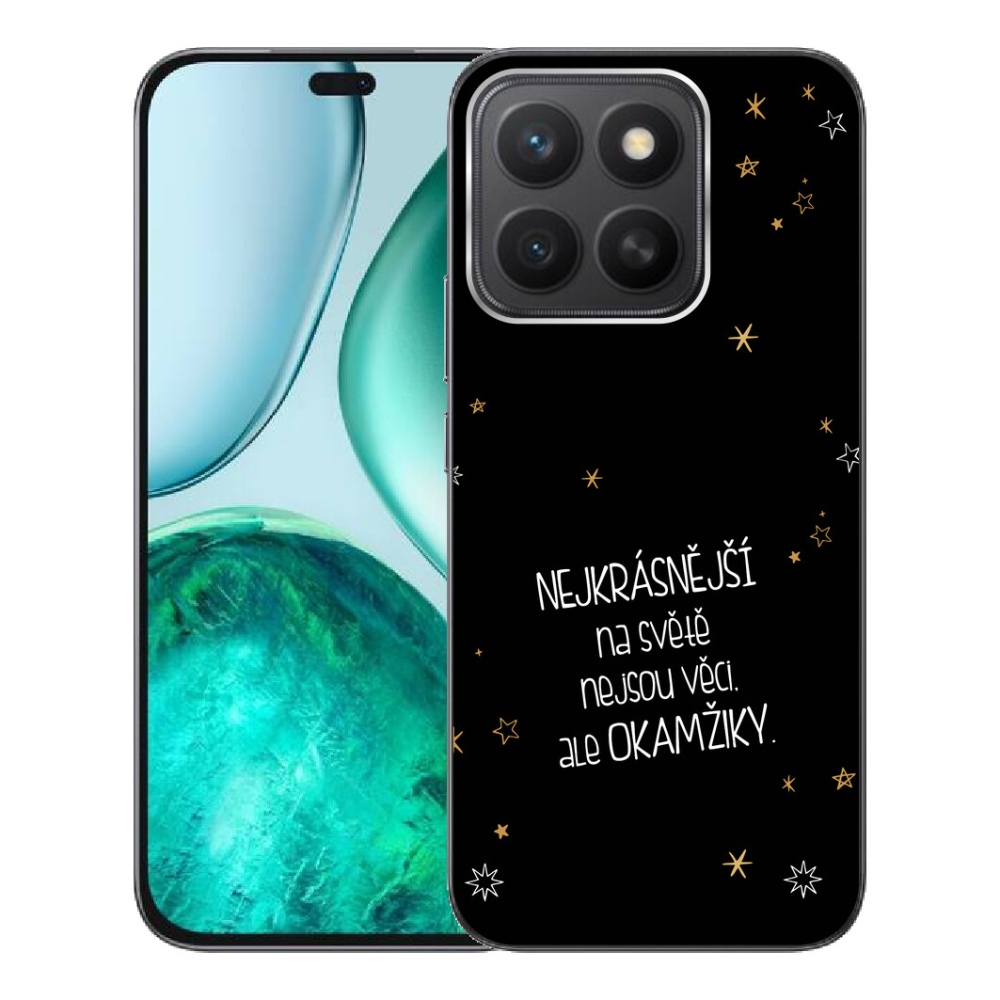 Gélový kryt mmCase na Honor X8c - citát 4 čierne pozadie