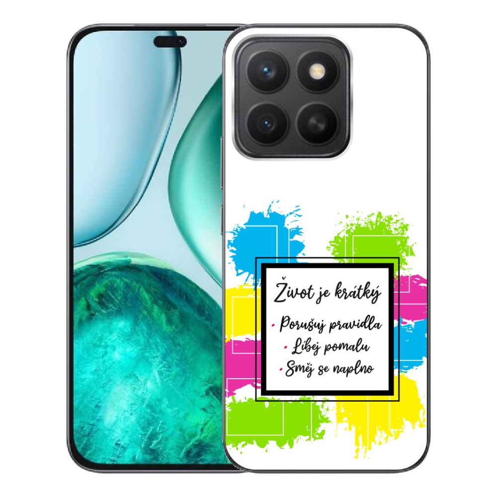 Gélový kryt mmCase na Honor X8c - citát 5 biele pozadie