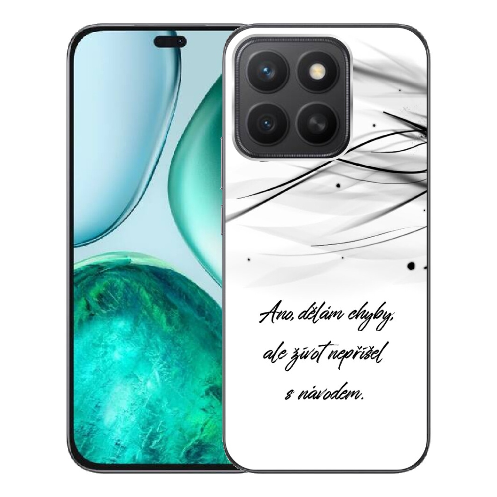 Gélový kryt mmCase na Honor X8c - citát biele pozadie