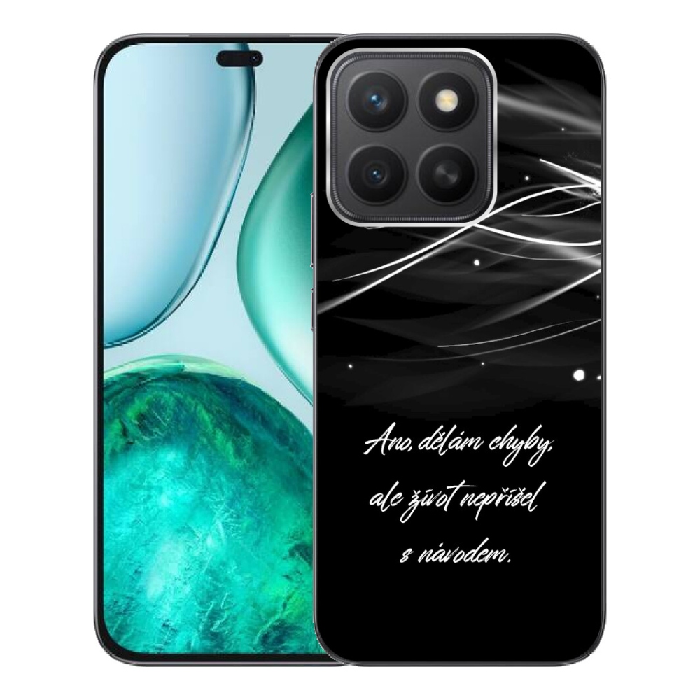 Gélový kryt mmCase na Honor X8c - citát čierne pozadie