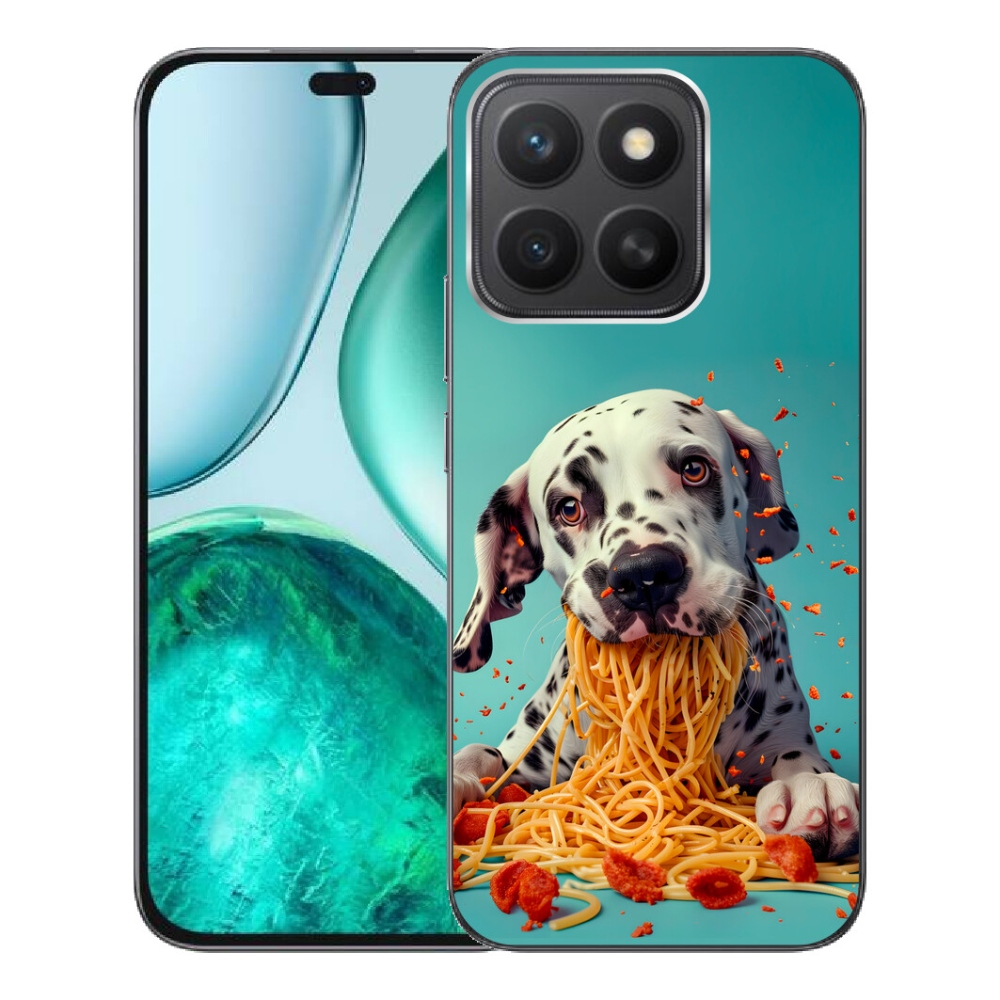 Gélový kryt mmCase na Honor X8c - dalmatín a špagety