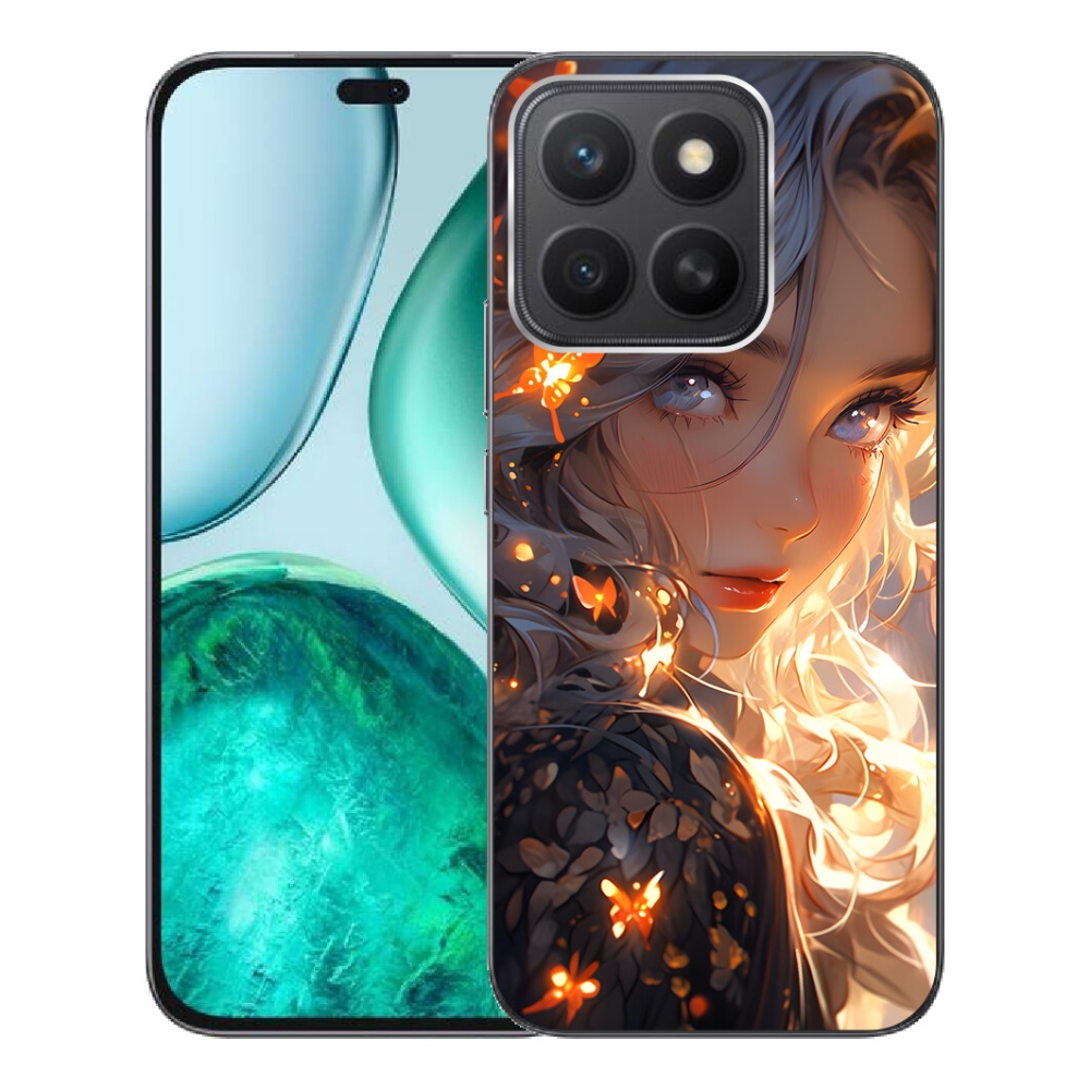 Gélový kryt mmCase na Honor X8c - dievča a motýle