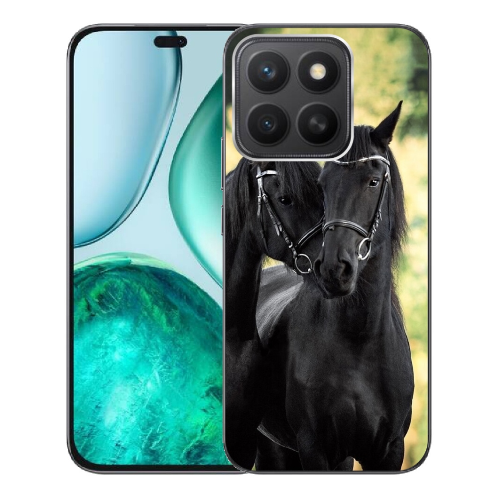 Gélový kryt mmCase na Honor X8c - dva čierne kone