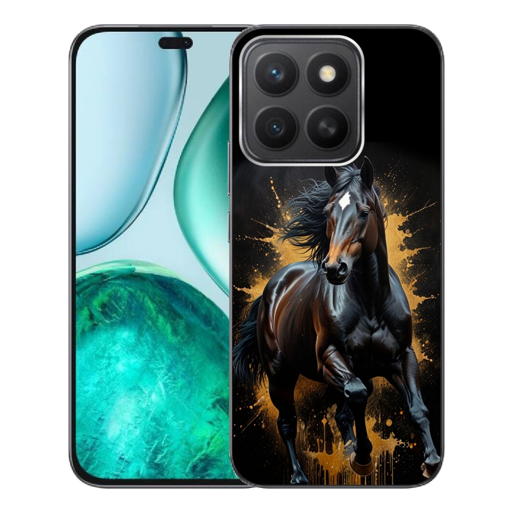 Gélový kryt mmCase na Honor X8c - elegantný čierny žrebec
