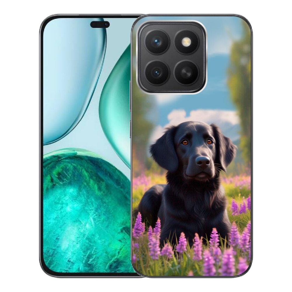 Gélový kryt mmCase na Honor X8c - elegantný čierny retriever
