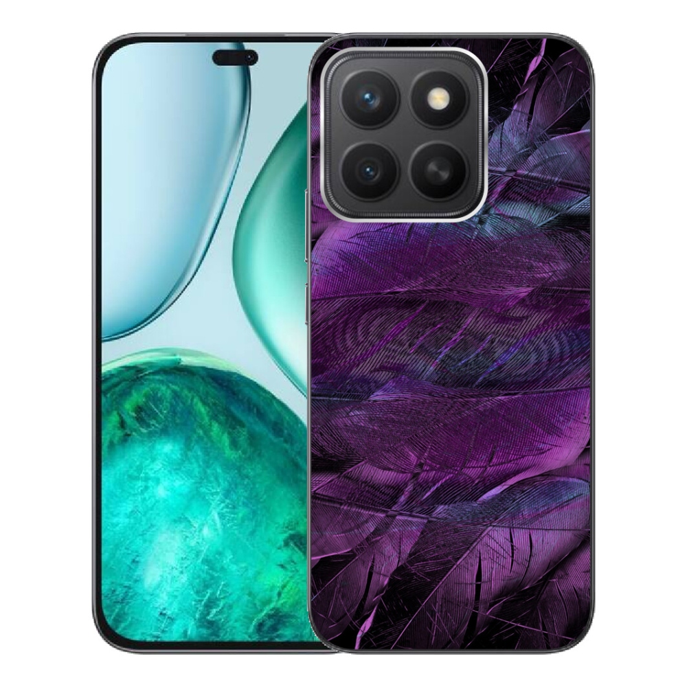 Gélový kryt mmCase na Honor X8c - fialové pierka