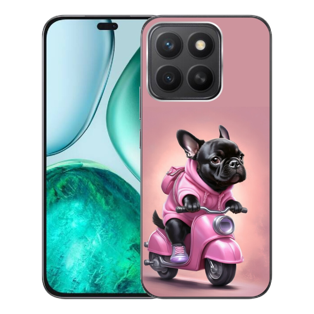 Gélový kryt mmCase na Honor X8c - francúzsky buldoček na skútri