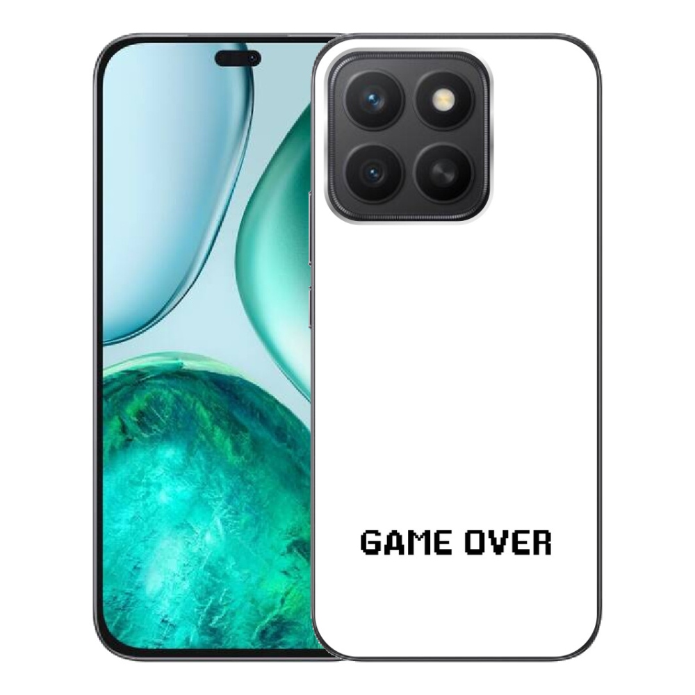 Gélový kryt mmCase na Honor X8c - game over biele pozadie