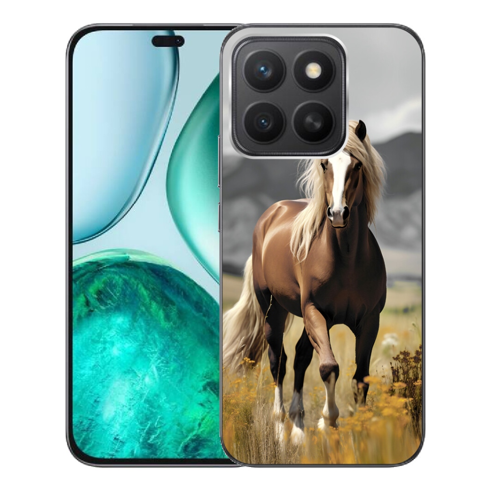 Gélový kryt mmCase na Honor X8c - hnedý kôň 1