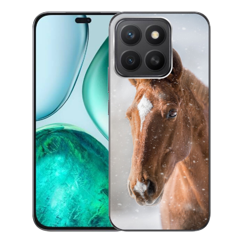 Gélový kryt mmCase na Honor X8c - hnedý kôň 2