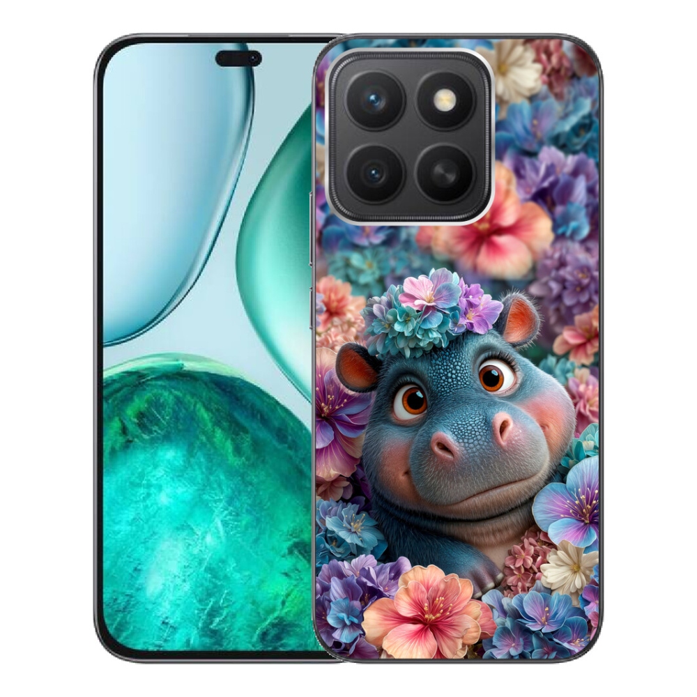 Gélový kryt mmCase na Honor X8c - hrošík v kvetoch