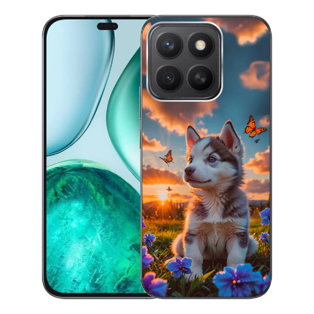 Gélový kryt mmCase na Honor X8c - husky pri západe slnka