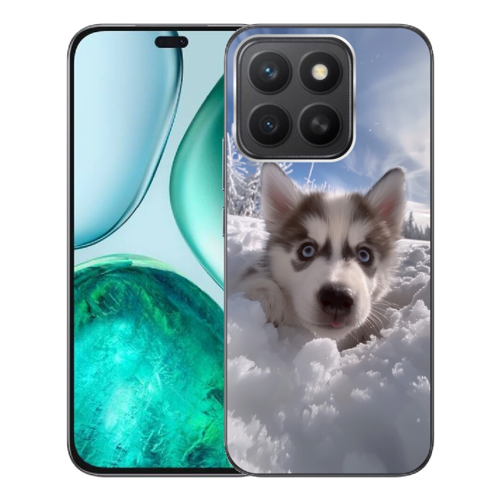 Gélový kryt mmCase na Honor X8c - husky v snehu