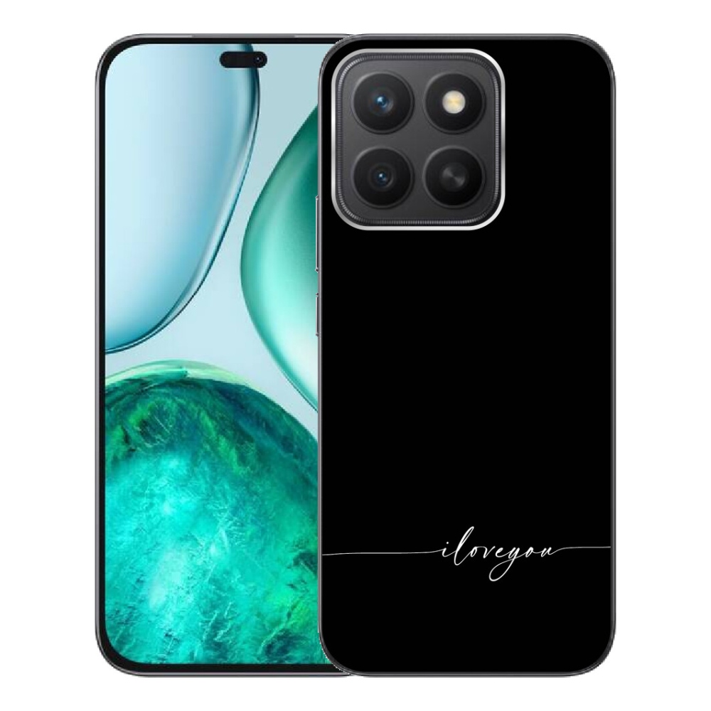 Gélový kryt mmCase na Honor X8c - I love you čierne pozadie